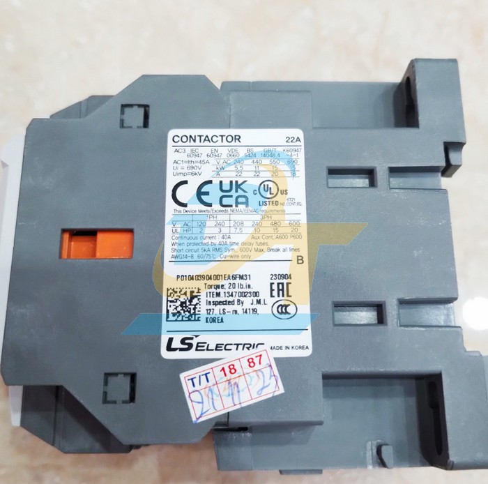 Khởi động từ 3P 22A 220V LS MC-22B (1a1b)  LS | Gi&aacute; rẻ nhất - C&ocirc;ng Ty TNHH Thương Mại Dịch Vụ Đạt T&acirc;m