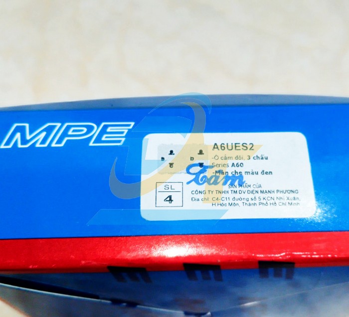 Ổ cắm đ&ocirc;i 3 chấu MPE A6UES2  MPE | Gi&aacute; rẻ nhất - C&ocirc;ng Ty TNHH Thương Mại Dịch Vụ Đạt T&acirc;m