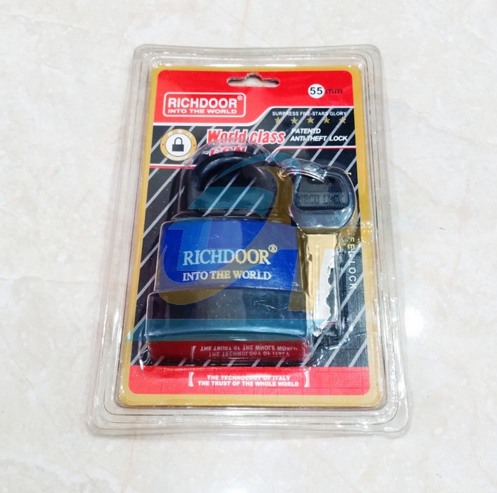 Ổ kh&oacute;a th&eacute;p bọc nhựa c&oacute; nắp che chống nước Richdoor 55mm  RICHDOOR | Gi&aacute; rẻ nhất - C&ocirc;ng Ty TNHH Thương Mại Dịch Vụ Đạt T&acirc;m