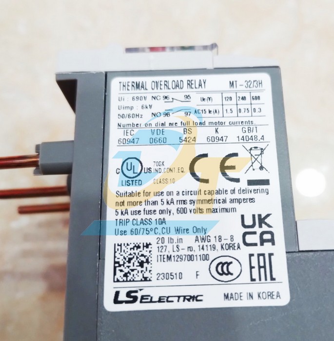 Relay nhiệt LS MT-32/3H 7.5A (6-9A) MT-32/3H LS | Gi&aacute; rẻ nhất - C&ocirc;ng Ty TNHH Thương Mại Dịch Vụ Đạt T&acirc;m