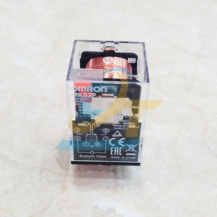 Relay trung gian 8 ch&acirc;n tr&ograve;n Omron MKS2P 220V  Omron | Gi&aacute; rẻ nhất - C&ocirc;ng Ty TNHH Thương Mại Dịch Vụ Đạt T&acirc;m