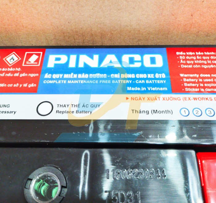 Ắc quy kh&ocirc; 12V 75Ah Pinaco Đồng Nai CMF 75D31  PINACO | Gi&aacute; rẻ nhất - C&ocirc;ng Ty TNHH Thương Mại Dịch Vụ Đạt T&acirc;m