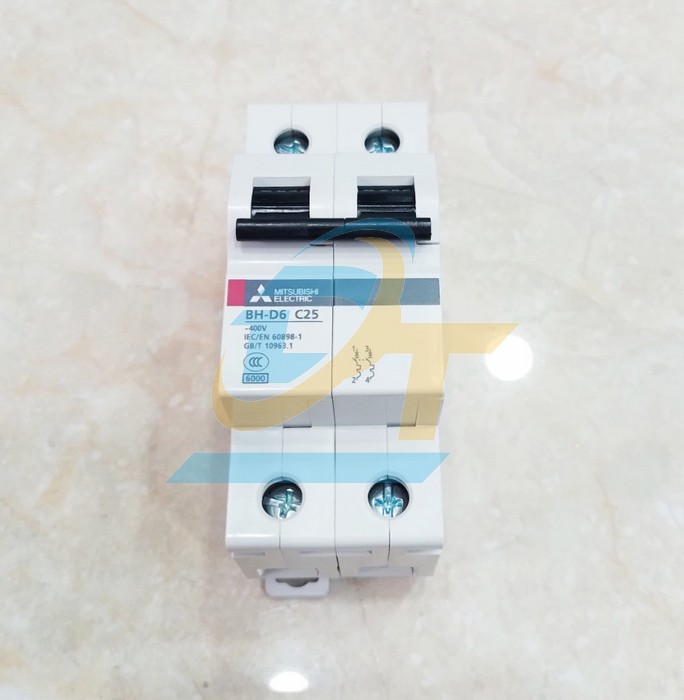 Cầu dao tự động MCB Mitsubishi BH-D6 (Type C N) 2P 25A 6kA  MITSUBISHI | Gi&aacute; rẻ nhất - C&ocirc;ng Ty TNHH Thương Mại Dịch Vụ Đạt T&acirc;m