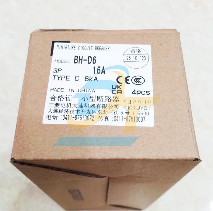 Cầu dao tự động MCB Mitsubishi BH-D6 (Type C N) 3P 16A 6kA  MITSUBISHI | Gi&aacute; rẻ nhất - C&ocirc;ng Ty TNHH Thương Mại Dịch Vụ Đạt T&acirc;m