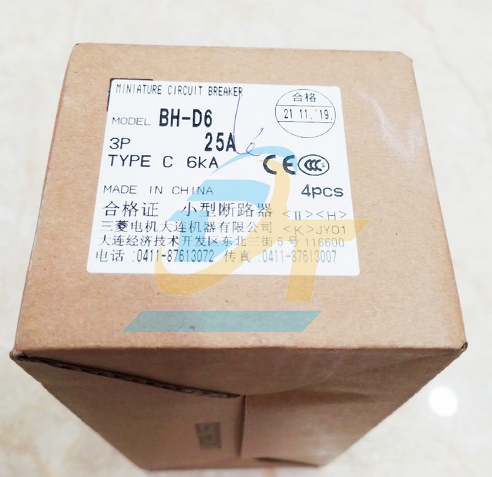 Cầu dao tự động MCB Mitsubishi BH-D6 (Type C N) 3P 25A 6kA  MITSUBISHI | Gi&aacute; rẻ nhất - C&ocirc;ng Ty TNHH Thương Mại Dịch Vụ Đạt T&acirc;m