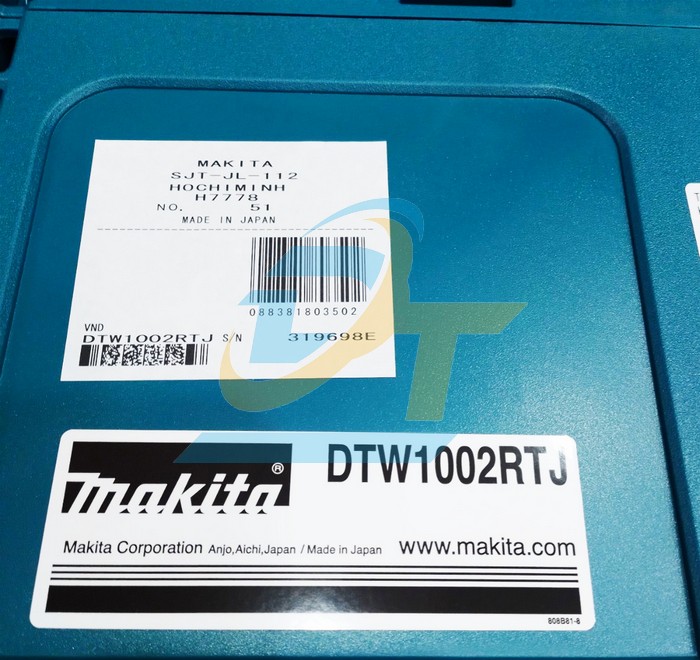 M&aacute;y siết bu l&ocirc;ng d&ugrave;ng pin 18V Makita DTW1002RTJ (K&egrave;m 2 pin 5Ah + 1 Sạc)  Makita | Gi&aacute; rẻ nhất - C&ocirc;ng Ty TNHH Thương Mại Dịch Vụ Đạt T&acirc;m