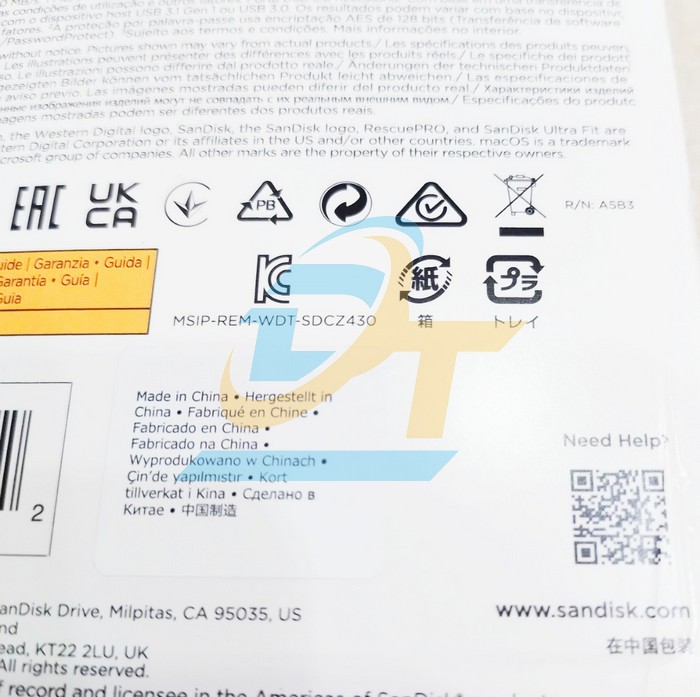 USB 3.2 32GB 130MB/s SanDisk Ultra Fit SDCZ430  SANDISK | Gi&aacute; rẻ nhất - C&ocirc;ng Ty TNHH Thương Mại Dịch Vụ Đạt T&acirc;m