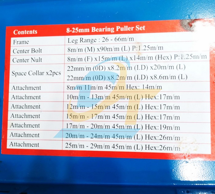 Bộ cảo bạc đạn chữ H 10 chi tiết 8-25mm  China | Gi&aacute; rẻ nhất - C&ocirc;ng Ty TNHH Thương Mại Dịch Vụ Đạt T&acirc;m