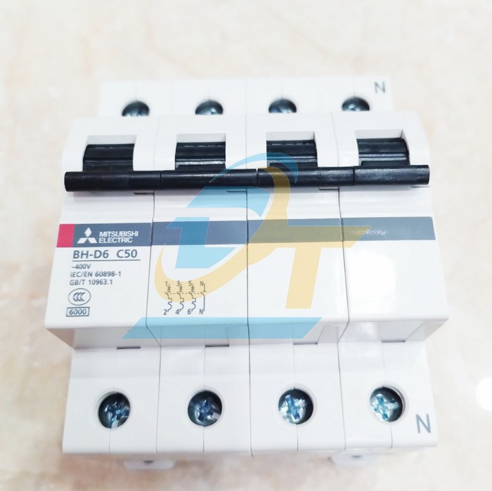 Cầu dao tự động MCB Mitsubishi BH-D6 (Type C N) 4P 50A 6kA  MITSUBISHI | Gi&aacute; rẻ nhất - C&ocirc;ng Ty TNHH Thương Mại Dịch Vụ Đạt T&acirc;m