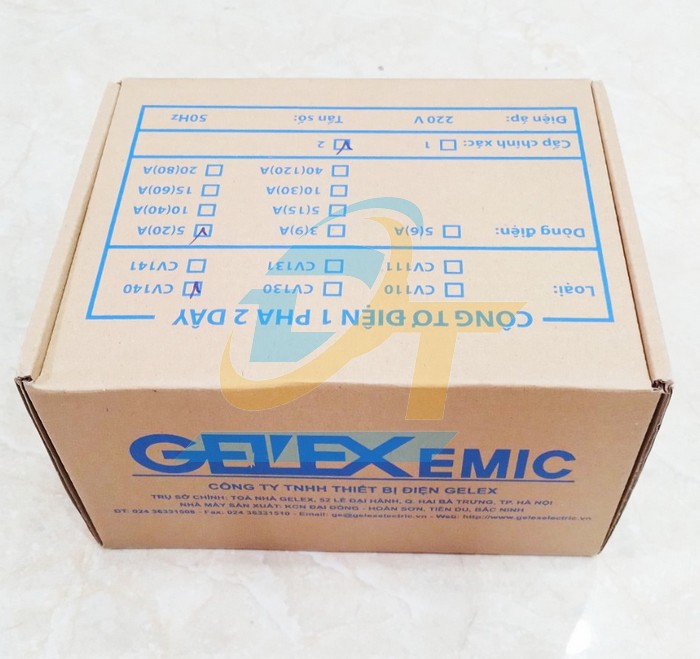 C&ocirc;ng tơ điện 1P 220V Gelex Emic CV140 5(20)A  Emic | Gi&aacute; rẻ nhất - C&ocirc;ng Ty TNHH Thương Mại Dịch Vụ Đạt T&acirc;m