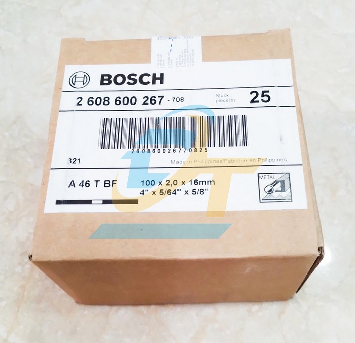 Đ&aacute; cắt sắt 100x2x16mm Bosch 2608600267 2608600267 Bosch | Gi&aacute; rẻ nhất - C&ocirc;ng Ty TNHH Thương Mại Dịch Vụ Đạt T&acirc;m