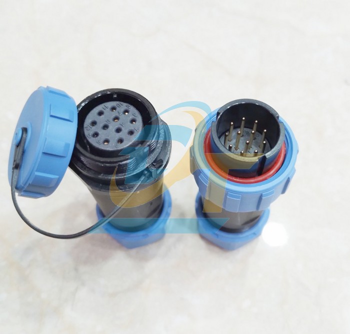 Đầu nối d&acirc;y chống nước 12 ch&acirc;n thẳng (Đực + C&aacute;i) SP21-12P  China | Gi&aacute; rẻ nhất - C&ocirc;ng Ty TNHH Thương Mại Dịch Vụ Đạt T&acirc;m