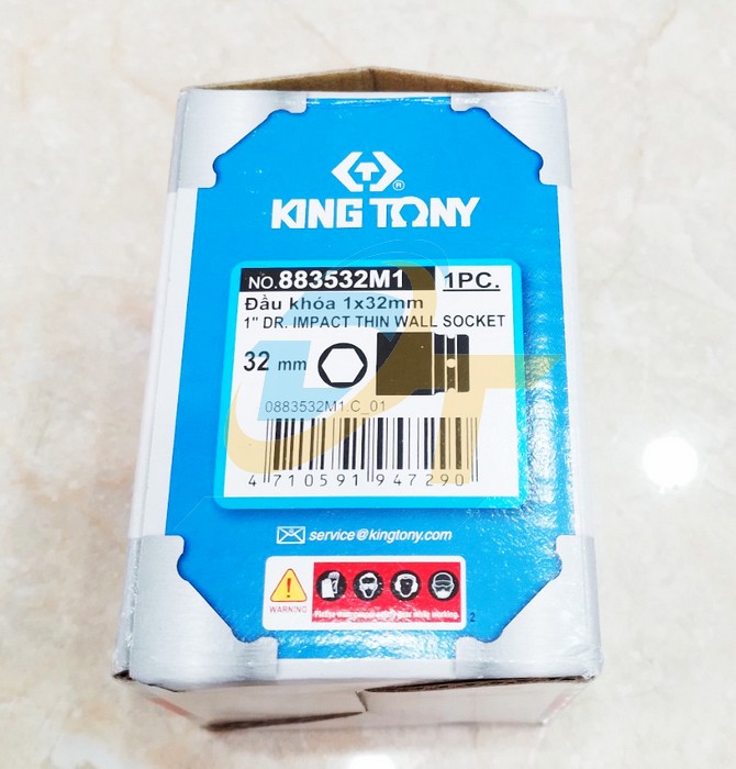 Đầu tu&yacute;p đen 1'' ra lục gi&aacute;c 32mm Kingtony 883532M  KingTony | Gi&aacute; rẻ nhất - C&ocirc;ng Ty TNHH Thương Mại Dịch Vụ Đạt T&acirc;m