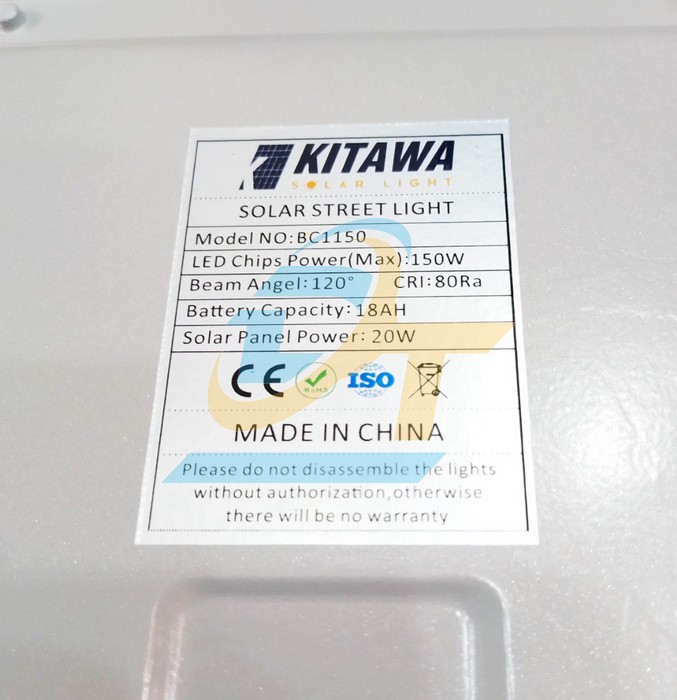 Đ&egrave;n đường năng lượng mặt trời 150W 6500K Kitawa BC1150  KITAWA | Gi&aacute; rẻ nhất - C&ocirc;ng Ty TNHH Thương Mại Dịch Vụ Đạt T&acirc;m