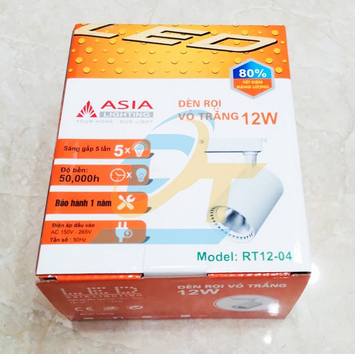Đ&egrave;n rọi ray vỏ trắng 12W &aacute;nh s&aacute;ng v&agrave;ng Asia RT12-04  ASIA | Gi&aacute; rẻ nhất - C&ocirc;ng Ty TNHH Thương Mại Dịch Vụ Đạt T&acirc;m