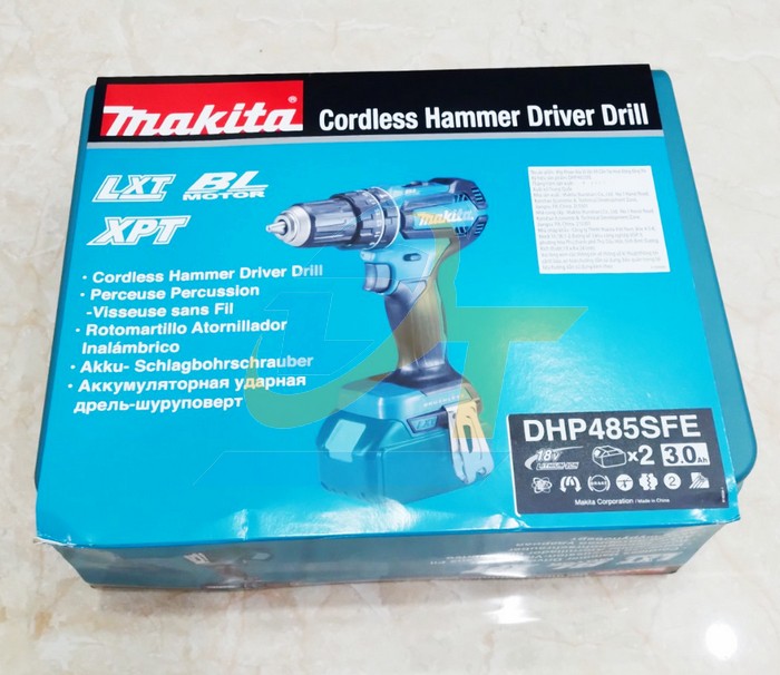 M&aacute;y khoan động lực d&ugrave;ng pin 18V Makita DHP485SFE (K&egrave;m 2 pin 3Ah + 1 Sạc)  Makita | Gi&aacute; rẻ nhất - C&ocirc;ng Ty TNHH Thương Mại Dịch Vụ Đạt T&acirc;m