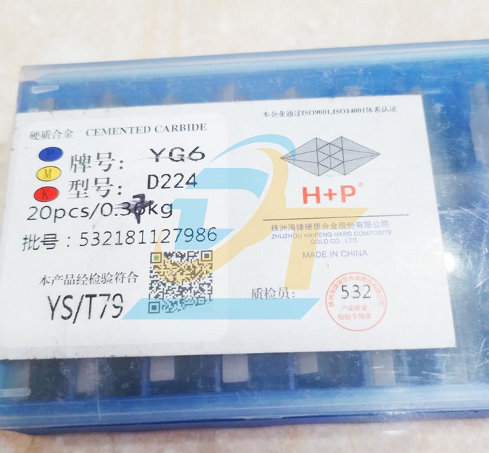 Mảnh dao tiện hợp kim YG6-D224  China | Gi&aacute; rẻ nhất - C&ocirc;ng Ty TNHH Thương Mại Dịch Vụ Đạt T&acirc;m