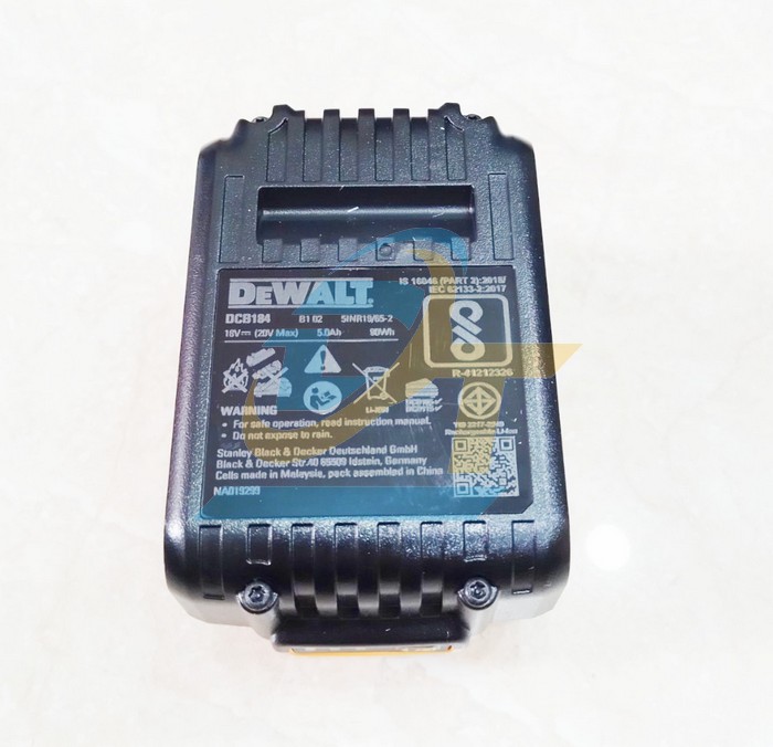 Pin 18V 5.0Ah XR Li-ion Dewalt DCB184-B1  DEWALT | Gi&aacute; rẻ nhất - C&ocirc;ng Ty TNHH Thương Mại Dịch Vụ Đạt T&acirc;m