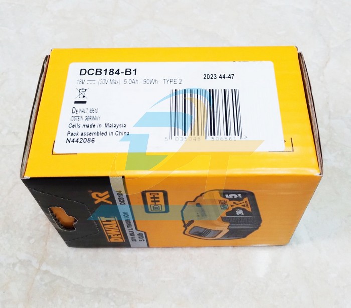 Pin 18V 5.0Ah XR Li-ion Dewalt DCB184-B1  DEWALT | Gi&aacute; rẻ nhất - C&ocirc;ng Ty TNHH Thương Mại Dịch Vụ Đạt T&acirc;m