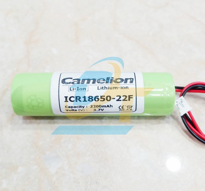 Pin sạc Li-Ion 3.7V 2200mAh c&oacute; d&acirc;y cắm Camelion ICR18650-22F  Camelion | Gi&aacute; rẻ nhất - C&ocirc;ng Ty TNHH Thương Mại Dịch Vụ Đạt T&acirc;m