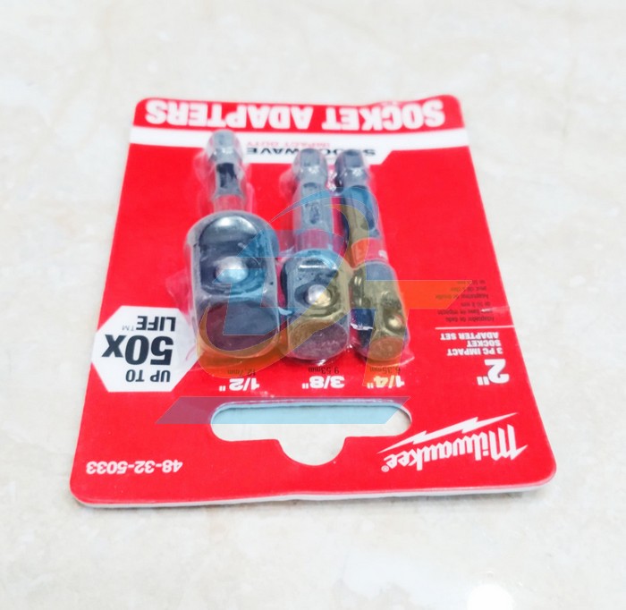 Bộ 3 đầu chuyển từ v&iacute;t sang bulong đầu 1/4", 1/2", 3/8" Milwaukee 48-32-5033  Milwaukee | Gi&aacute; rẻ nhất - C&ocirc;ng Ty TNHH Thương Mại Dịch Vụ Đạt T&acirc;m