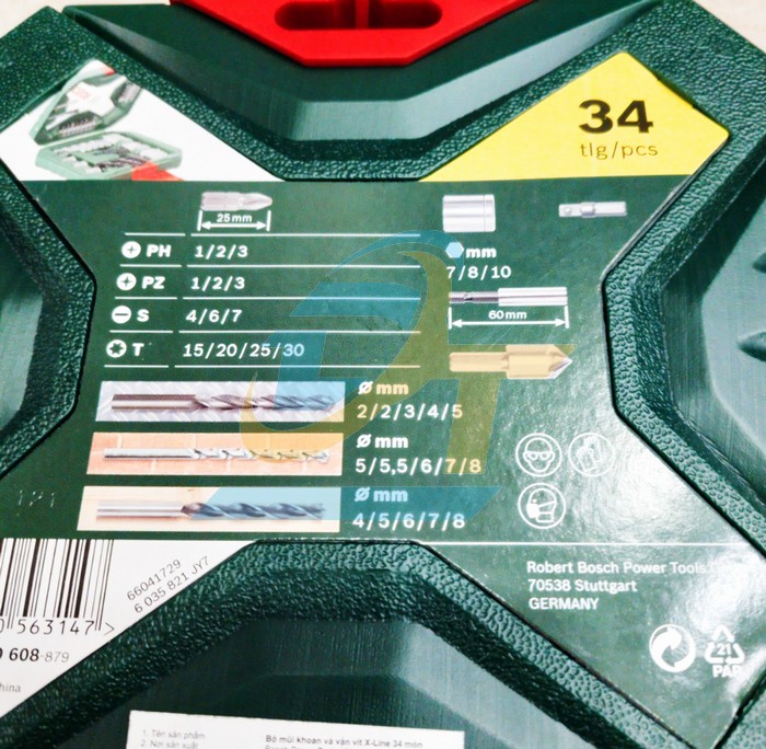 Bộ mũi khoan v&agrave; vặn v&iacute;t X-Line 34 chi tiết Bosch 2607010608 2607010608 Bosch | Gi&aacute; rẻ nhất - C&ocirc;ng Ty TNHH Thương Mại Dịch Vụ Đạt T&acirc;m