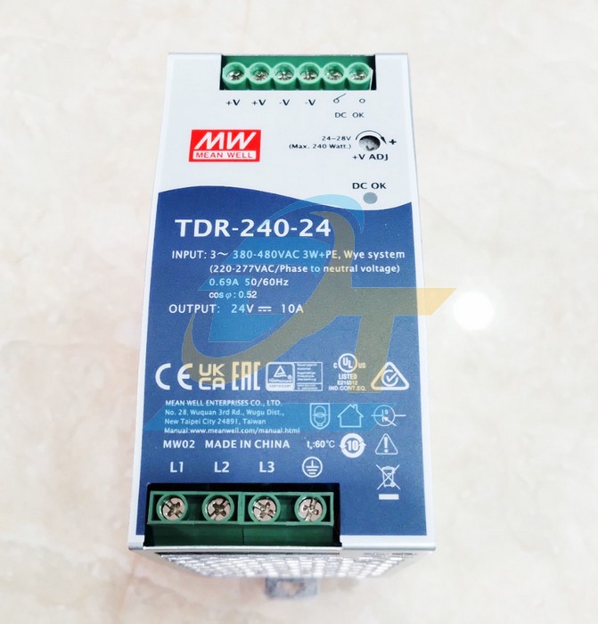 Bộ nguồn Meanwell 240W 24V 10A TDR-240-24  MEANWELL | Gi&aacute; rẻ nhất - C&ocirc;ng Ty TNHH Thương Mại Dịch Vụ Đạt T&acirc;m