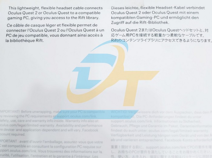 C&aacute;p  Oculus Link 5m d&agrave;nh cho Quest 2  OCULUS | Gi&aacute; rẻ nhất - C&ocirc;ng Ty TNHH Thương Mại Dịch Vụ Đạt T&acirc;m