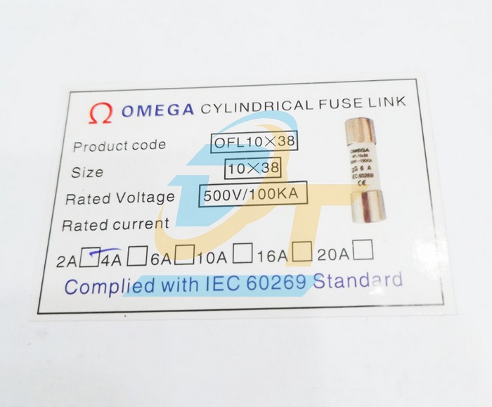 Cầu ch&igrave; sứ 10x38 Omega 2A  OMEGA | Gi&aacute; rẻ nhất - C&ocirc;ng Ty TNHH Thương Mại Dịch Vụ Đạt T&acirc;m