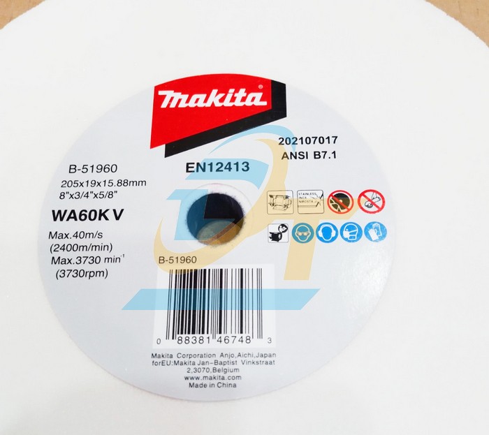 Đ&aacute; m&agrave;i tinh cho m&aacute;y m&agrave;i 2 đ&aacute; 205x19x15.88mm Makita B-51960 B-51960 Makita | Gi&aacute; rẻ nhất - C&ocirc;ng Ty TNHH Thương Mại Dịch Vụ Đạt T&acirc;m