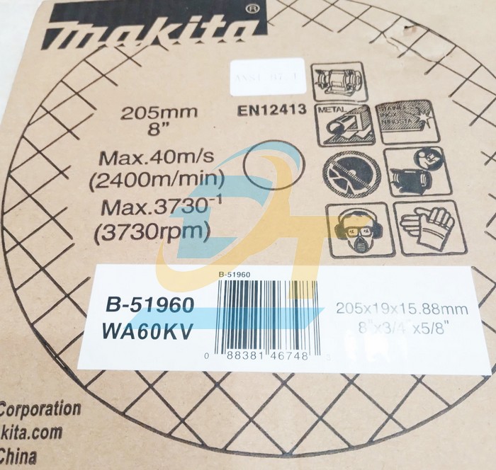 Đ&aacute; m&agrave;i tinh cho m&aacute;y m&agrave;i 2 đ&aacute; 205x19x15.88mm Makita B-51960 B-51960 Makita | Gi&aacute; rẻ nhất - C&ocirc;ng Ty TNHH Thương Mại Dịch Vụ Đạt T&acirc;m