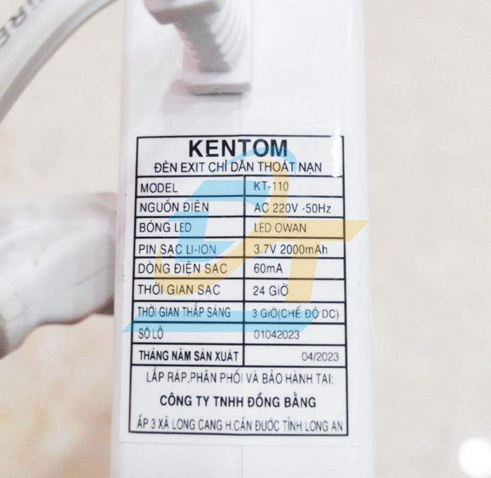 Đ&egrave;n EXIT LỐI THO&Aacute;T 1 mặt Kentom KT-110  KENTOM | Gi&aacute; rẻ nhất - C&ocirc;ng Ty TNHH Thương Mại Dịch Vụ Đạt T&acirc;m