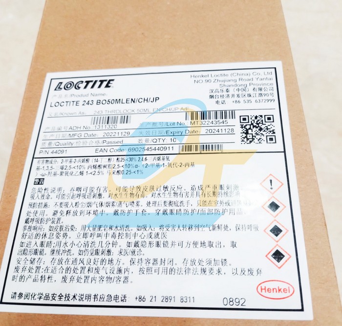 Keo kh&oacute;a ren Loctite 243 50ml  Loctite | Gi&aacute; rẻ nhất - C&ocirc;ng Ty TNHH Thương Mại Dịch Vụ Đạt T&acirc;m