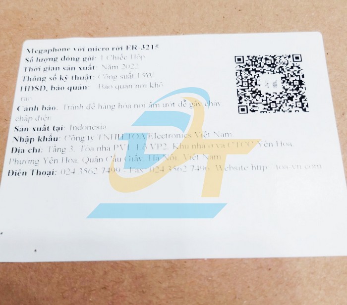 Loa cầm tay đeo vai TOA ER-3215  TOA | Gi&aacute; rẻ nhất - C&ocirc;ng Ty TNHH Thương Mại Dịch Vụ Đạt T&acirc;m