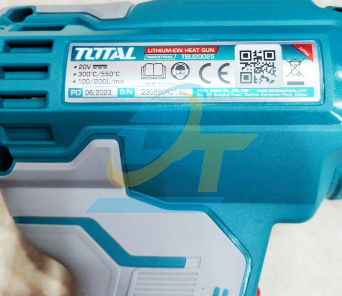 M&aacute;y thổi hơi n&oacute;ng d&ugrave;ng pin 20V Total TBLI20025 (K&egrave;m 1 pin 4.0Ah + 1 Sạc)  Total | Gi&aacute; rẻ nhất - C&ocirc;ng Ty TNHH Thương Mại Dịch Vụ Đạt T&acirc;m
