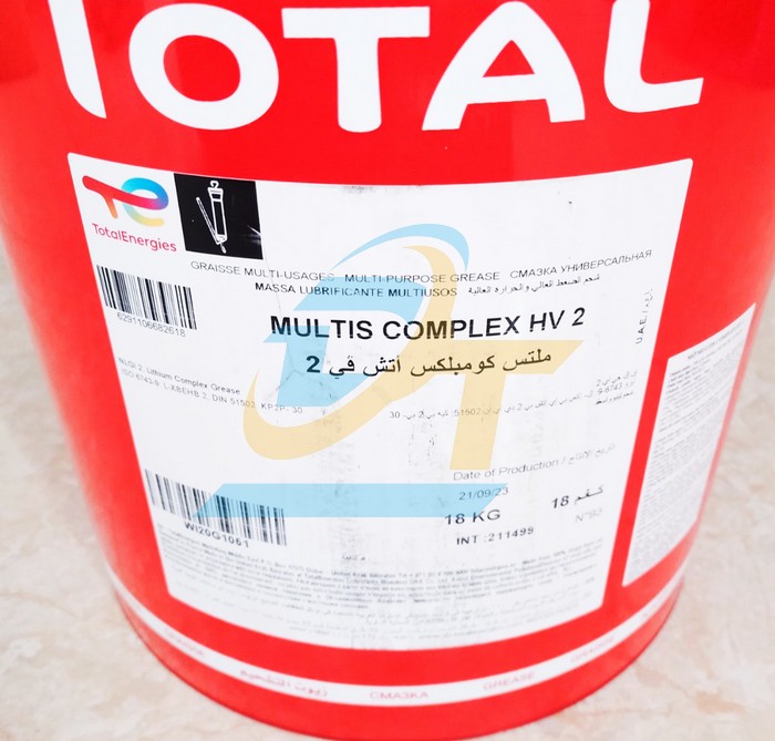 Mỡ b&ocirc;i trơn chịu nhiệt Total Multis Complex HV 2 - Th&ugrave;ng 18kg  TotalEnergies | Gi&aacute; rẻ nhất - C&ocirc;ng Ty TNHH Thương Mại Dịch Vụ Đạt T&acirc;m
