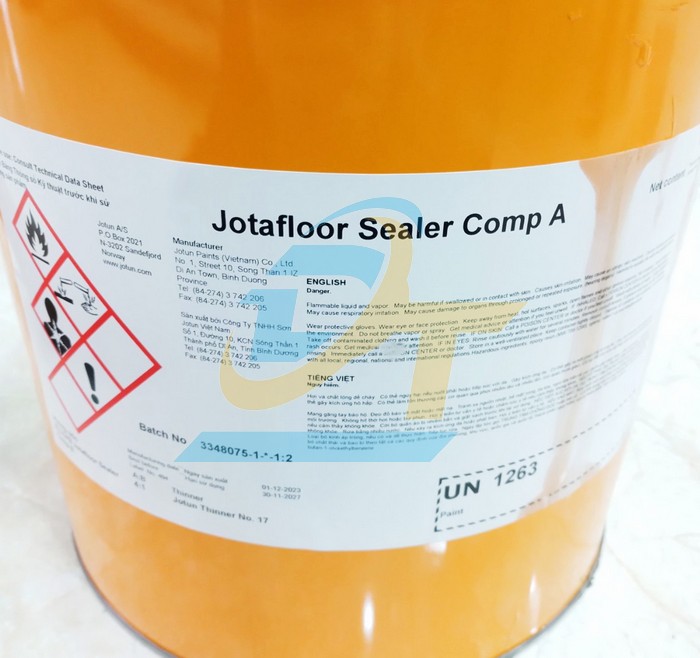 Sơn l&oacute;t s&agrave;n b&ecirc; t&ocirc;ng Jotun Jotafloor Sealer Comp A 16L  JOTUN | Gi&aacute; rẻ nhất - C&ocirc;ng Ty TNHH Thương Mại Dịch Vụ Đạt T&acirc;m