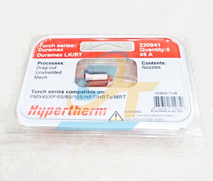 B&eacute;c cắt Plasma 45A PMX45XP/65/85/105/HRT/HRTs/MRT Hypertherm 220941  HYPERTHERM | Gi&aacute; rẻ nhất - C&ocirc;ng Ty TNHH Thương Mại Dịch Vụ Đạt T&acirc;m