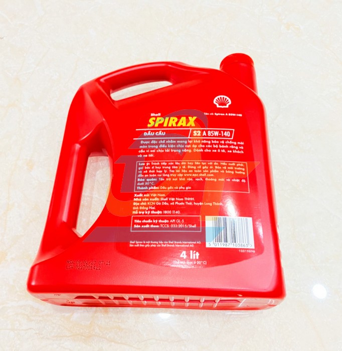 Dầu cầu hộp số Shell Spirax S2 A 85W-140 4L  Shell-Spirax | Gi&aacute; rẻ nhất - C&ocirc;ng Ty TNHH Thương Mại Dịch Vụ Đạt T&acirc;m