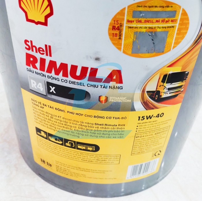Dầu động cơ Shell Rimula R4X 15W-40 18L  Shell-Spirax | Gi&aacute; rẻ nhất - C&ocirc;ng Ty TNHH Thương Mại Dịch Vụ Đạt T&acirc;m