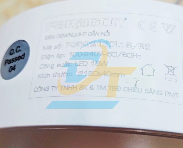 Đ&egrave;n led Downlight ốp trần gắn nổi 16W Paragon PSDQQ120L16  Paragon | Gi&aacute; rẻ nhất - C&ocirc;ng Ty TNHH Thương Mại Dịch Vụ Đạt T&acirc;m