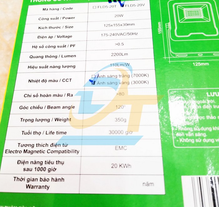 Đ&egrave;n Led pha 20W 3000K MPE FLD5-20V  MPE | Gi&aacute; rẻ nhất - C&ocirc;ng Ty TNHH Thương Mại Dịch Vụ Đạt T&acirc;m