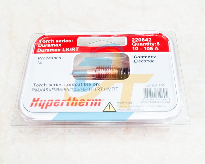 Điện cực Plasma 10-105A PMX45XP/65/85/105/HRT/HRTs/MRT Hypertherm 220842  HYPERTHERM | Gi&aacute; rẻ nhất - C&ocirc;ng Ty TNHH Thương Mại Dịch Vụ Đạt T&acirc;m