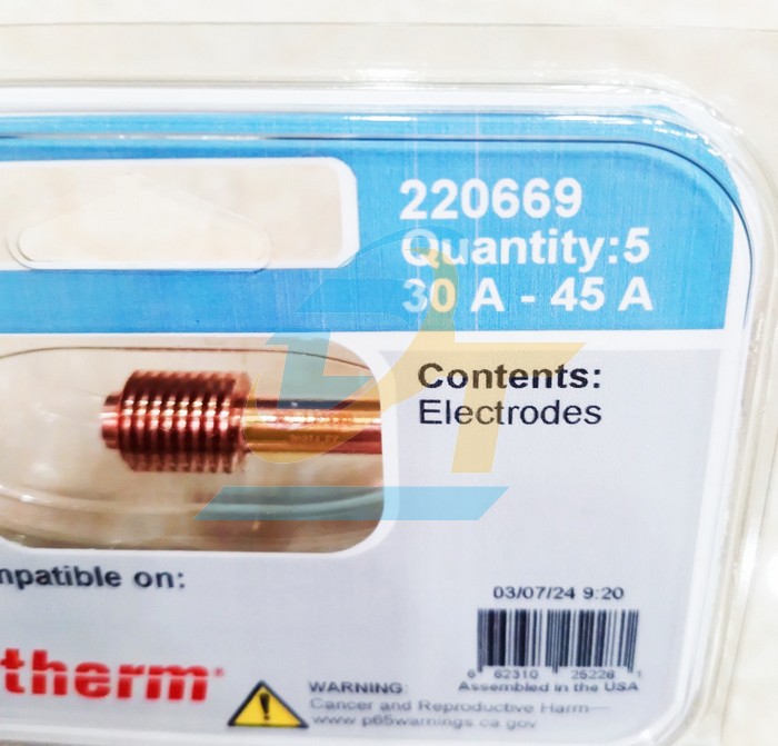 Điện cực Plasma 30-45A PMX45 Hypertherm 220669  HYPERTHERM | Gi&aacute; rẻ nhất - C&ocirc;ng Ty TNHH Thương Mại Dịch Vụ Đạt T&acirc;m