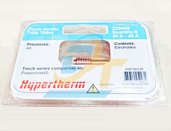 Điện cực Plasma 30-45A PMX45 Hypertherm 220669  HYPERTHERM | Gi&aacute; rẻ nhất - C&ocirc;ng Ty TNHH Thương Mại Dịch Vụ Đạt T&acirc;m