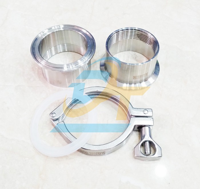 Khớp nối nhanh Clamp vi sinh inox 304 ren trong D60  VietNam | Gi&aacute; rẻ nhất - C&ocirc;ng Ty TNHH Thương Mại Dịch Vụ Đạt T&acirc;m