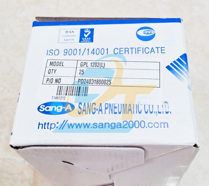 Co nối hơi chữ L phi 12mm - Ren ngo&agrave;i 13mm Sang-A GPL1202  SANG-A | Gi&aacute; rẻ nhất - C&ocirc;ng Ty TNHH Thương Mại Dịch Vụ Đạt T&acirc;m