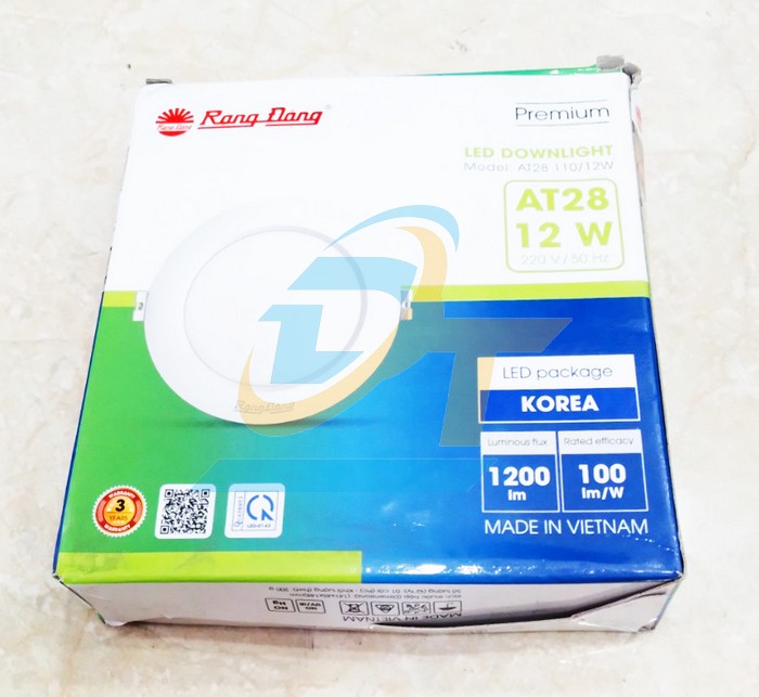 Đ&egrave;n led Downlight &acirc;m trần 110/12W 6500K Rạng Đ&ocirc;ng AT28  RangDong | Gi&aacute; rẻ nhất - C&ocirc;ng Ty TNHH Thương Mại Dịch Vụ Đạt T&acirc;m