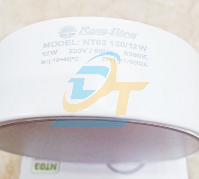 Đ&egrave;n led Downlight ốp trần gắn nổi 120/12W 6500K Rạng Đ&ocirc;ng NT03  RangDong | Gi&aacute; rẻ nhất - C&ocirc;ng Ty TNHH Thương Mại Dịch Vụ Đạt T&acirc;m