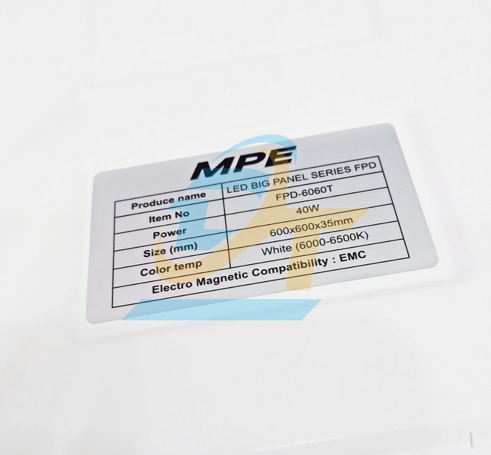 Đ&egrave;n Led Panel 600x600x35mm 40W 6000-6500K MPE FPD-6060T FPD-6060T MPE | Gi&aacute; rẻ nhất - C&ocirc;ng Ty TNHH Thương Mại Dịch Vụ Đạt T&acirc;m